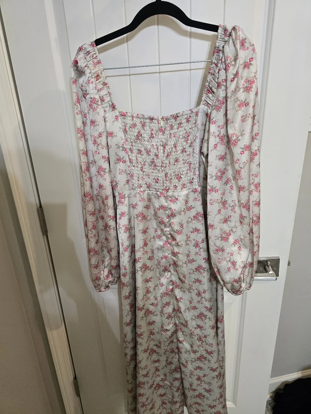 NWT Altard State Floral Midi Dress Mint Green Pink Medium Summer Boho Satin Bust - Picture 7 of 8